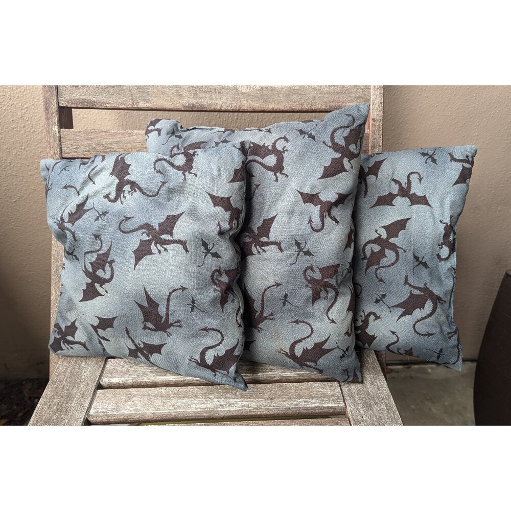 💜Handmade Dragon Pillows (Set of 3)